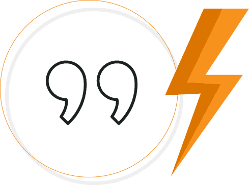 Decorative quotation mark icon