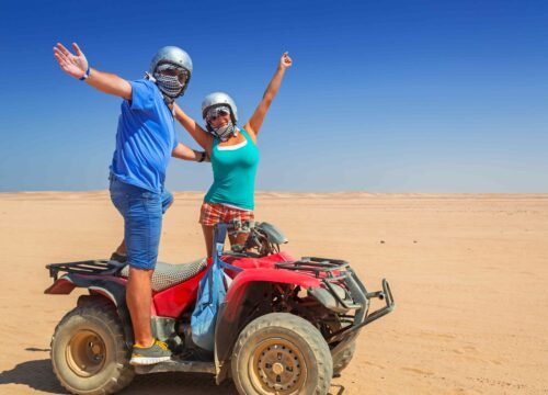 Quad Bike during Sunset or Sunrise